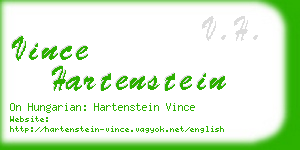 vince hartenstein business card